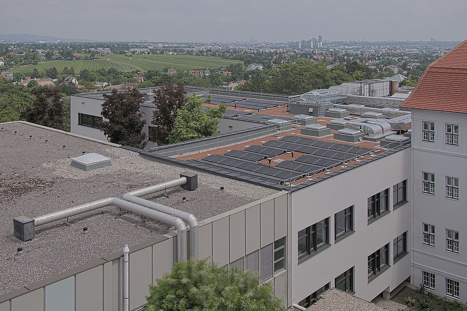 Baukamera 2 - Webcam 'Gesamtpanorama Blick nach Nordosten' - Baustelle Zubau BG/BRG Perchtoldsdorf (Archivbild)